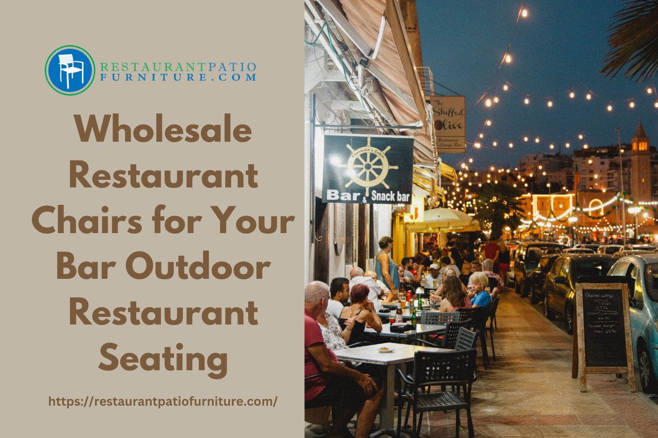 outdoor bar with restaurant chairs