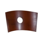 CIRCLE CUTOUT VENEER BACKS IN DARK MAHOGANY FINISH