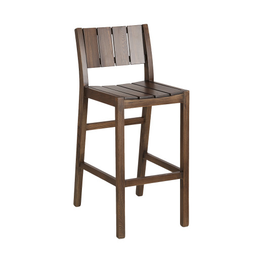 Indoor Classic Elegant Elmwood Barstoool with Walnut Finish