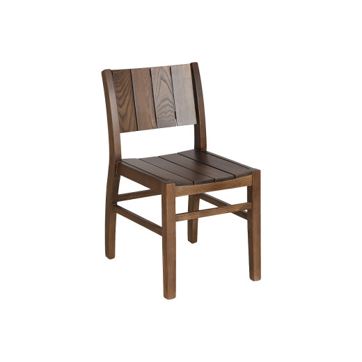 Indoor Classic Elegant Elmwood Chair with Walnut Finish