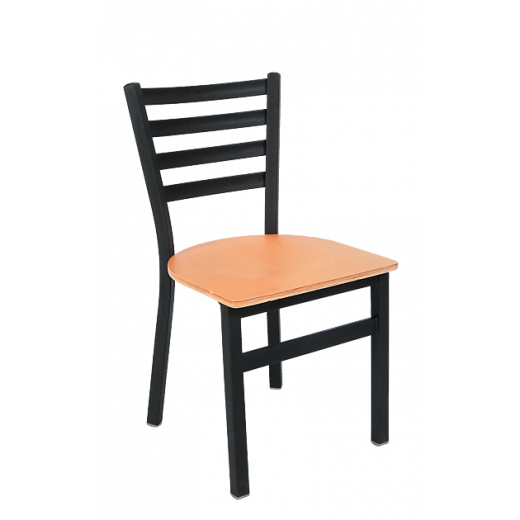 Armless Ladder Back Veneer Seat Dining Chair 