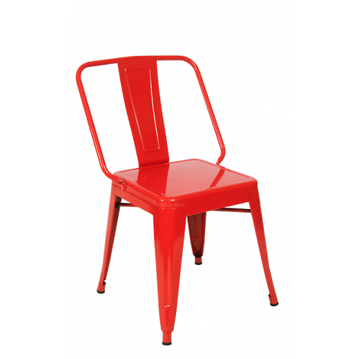 Tolix Metal Chair w/ Red Finish 