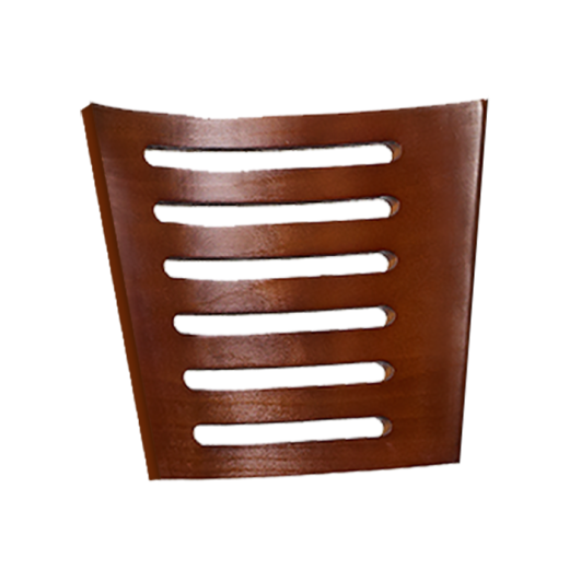 Darby Series Slat Veneer Backs in Walnut Finish