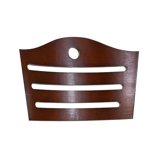Circle & 3 Slats Veneer Backs in Dark Mahogany Finish