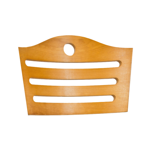 Circle & 3 Slats Veneer Backs in Gold Oak Finish