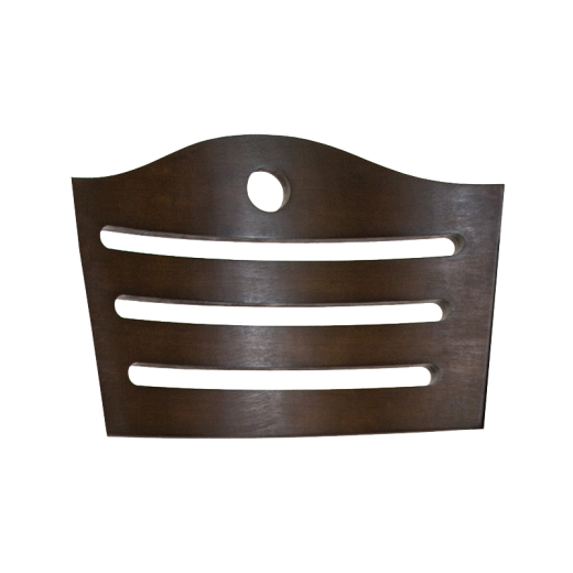 Circle & 3 Slats Veneer Backs in Walnut Finish