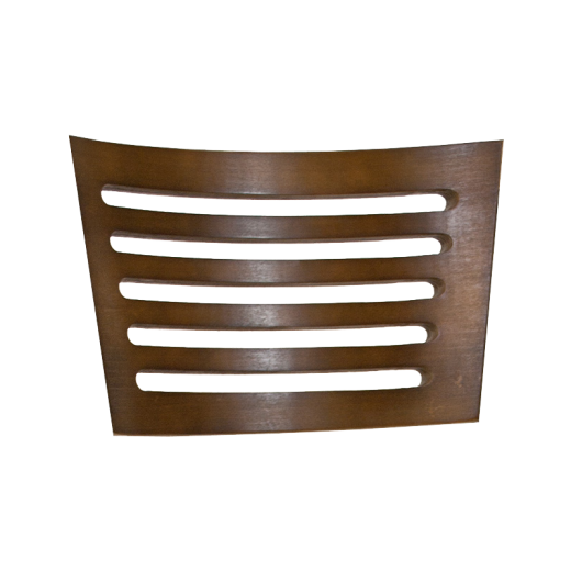 5 Slats Veneer Backs in Walnut Finish