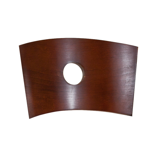 Circle Cutout Veneer Backs in Dark Mahogany Finish