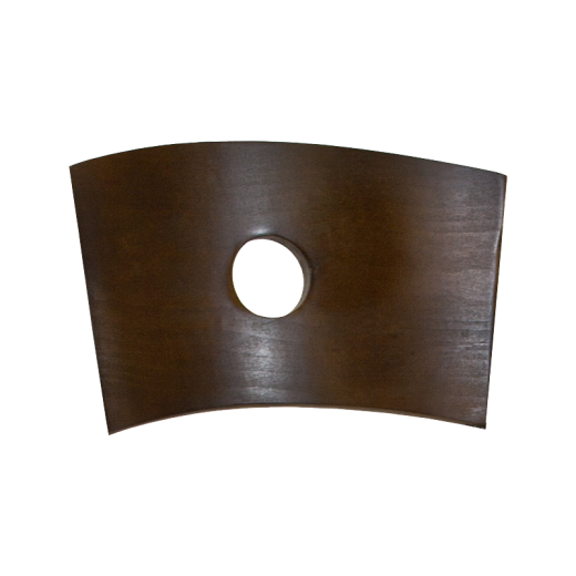 Circle Cutout Veneer Backs in Walnut Finish