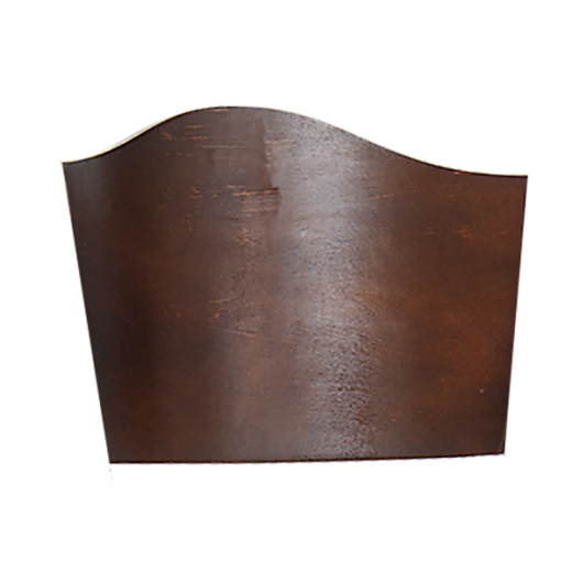 Wave Shape Veneer Backs in Walnut Finish