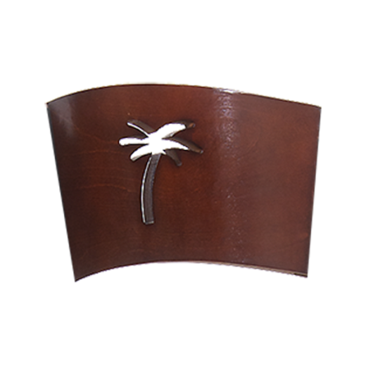 Palm Tree Cutout Veneer Backs in Walnut Finish