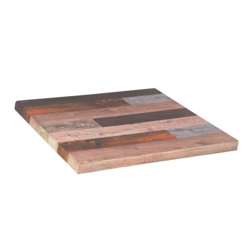 Distressed Wood Grain Finish Resin Table Top, Various Sizes 