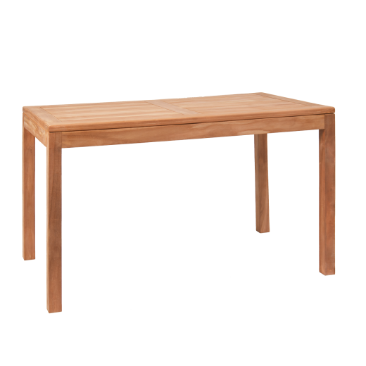 Natural Finish Teak Wood Table, 27.5" x 47"