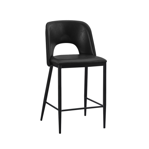 Black Vinyl Seat & Back Metal Barstool