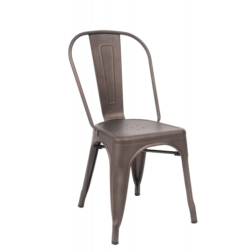 Tolix Metal Chair w/ Gun Color Finish 