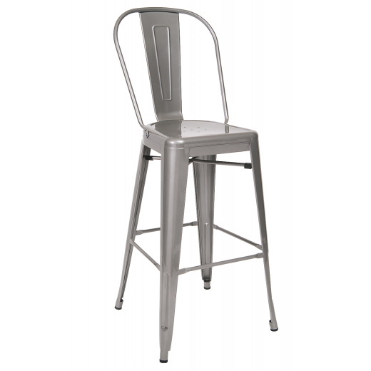 Tolix Metal Barstool w/Gray Finish 