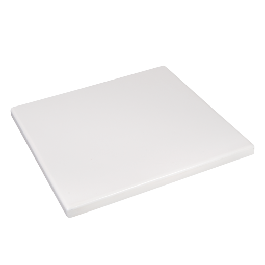 Indoor/Outdoor Plain White Resin Table Top, Various Sizes 