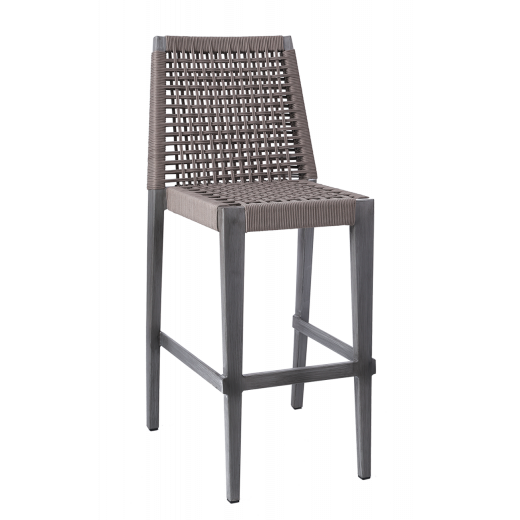 Aluminum Outdoor Barstool w/ Terylene Fabric Seat and Back