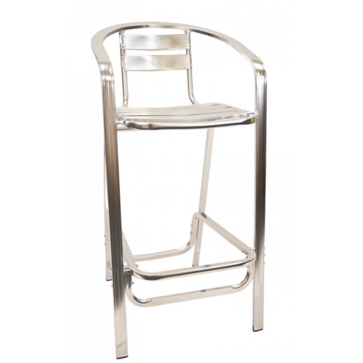 Aluminum Outdoor Barstool w/Armrests