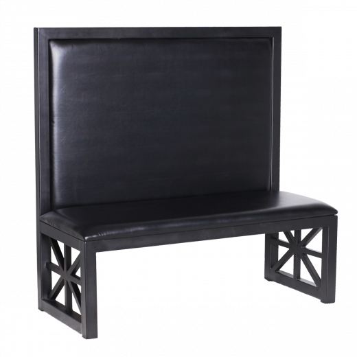 48"H, Single Metal Booth w/Plain Back Upholstered