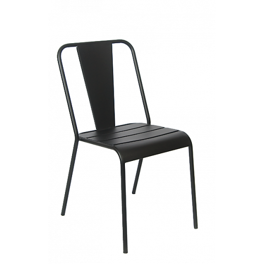 Outdoor Chair in Black Iron 