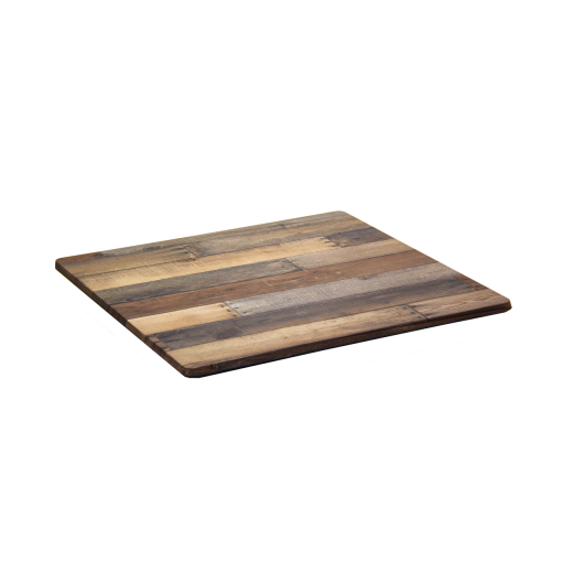 Table Top in Grained Faux Wood color, Molded Compression, Various Sizes  