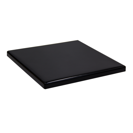 Indoor/Outdoor Black Finish Resin Table Top, Various Sizes 