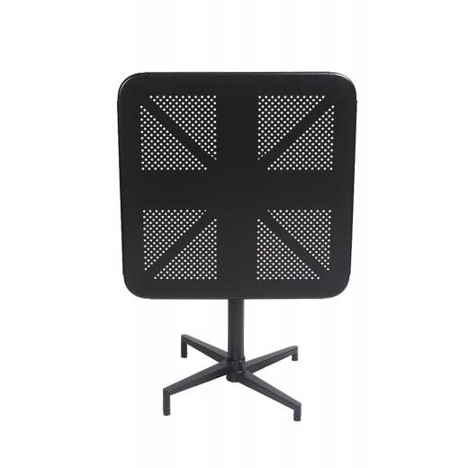 30''X30'' Folding Black Metal Outdoor Table