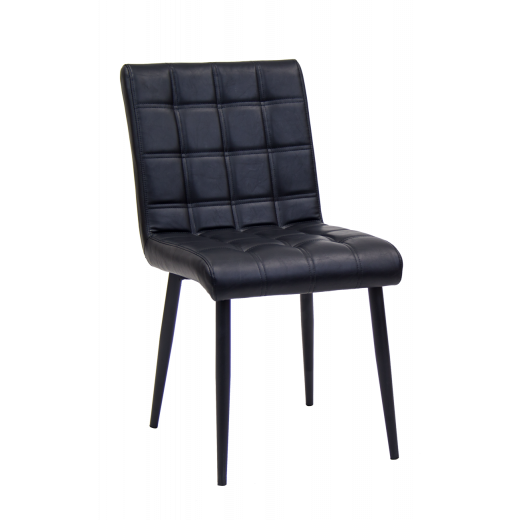 Black Vinyl Back and Seat Indoor Metal Chair