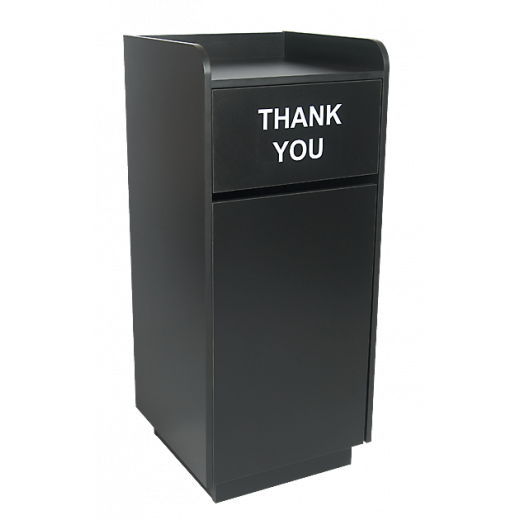 Trash Receptacle in Black
