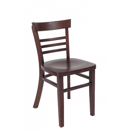 Walnut Finish Beechwood Chair w/ Veneer Seat in Walnut