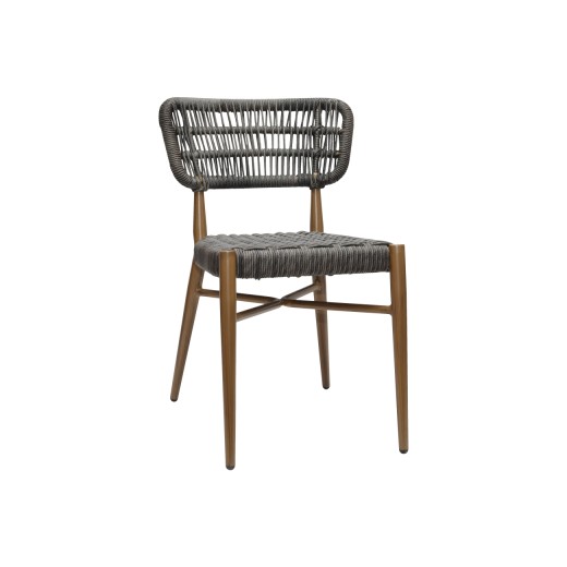  Aluminum Chair with Grey Terylene Fabric Seat and Back, Outdoor  Use