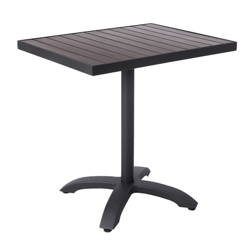 Outdoor Table Set in Aluminum, 24" x 24"