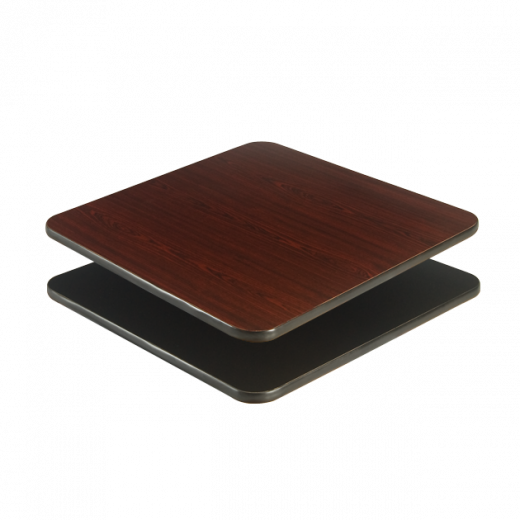 Black & Dark Mahogany Reversible Table Top, Various Sizes 