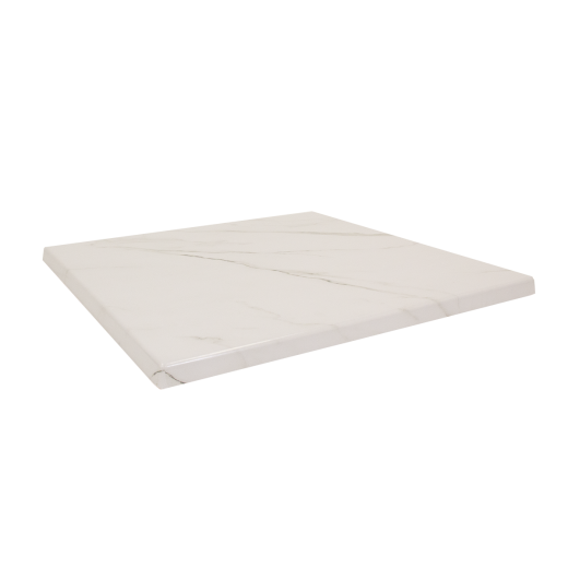 28" x 28" Marble White Color Indoor Molded Compression Table Top, Various Sizes
