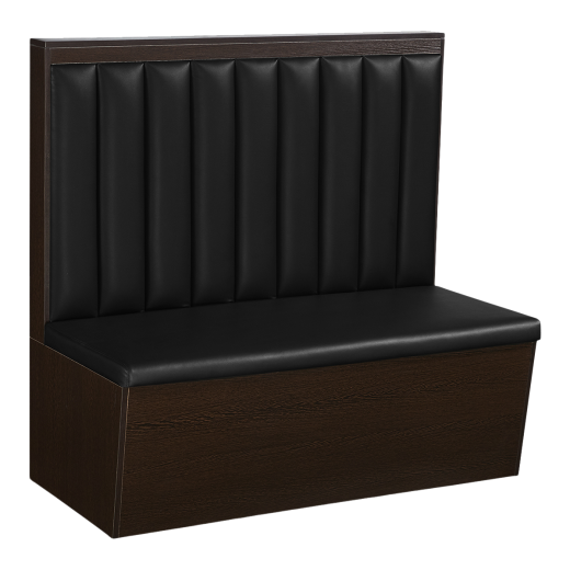 46"H, Melamine Frame Single Booth with Vertical 9 Channel Back