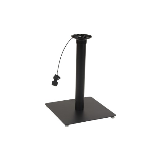 Indoor/ Outdoor 20"X20" Square Steel Table Base in black finish with Adjustable Height