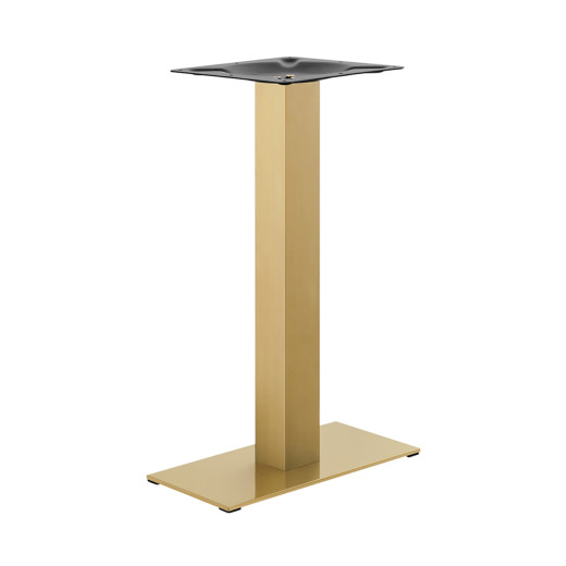 Heavy Duty 9" x 18" Stainless Steel Indoor Table Base in Gold Finish