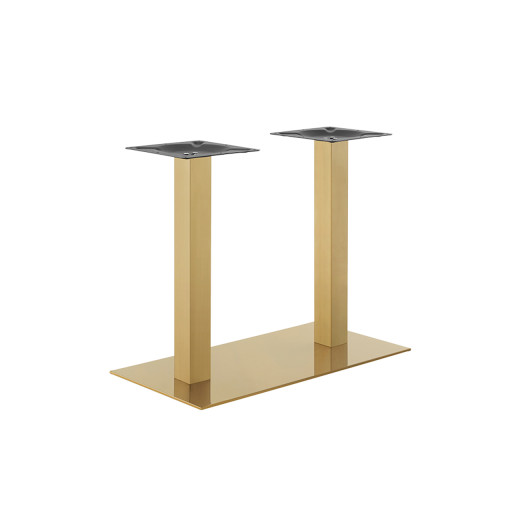 Heavy Duty 18" x 36" Stainless Steel Indoor Table Base in Gold Finish