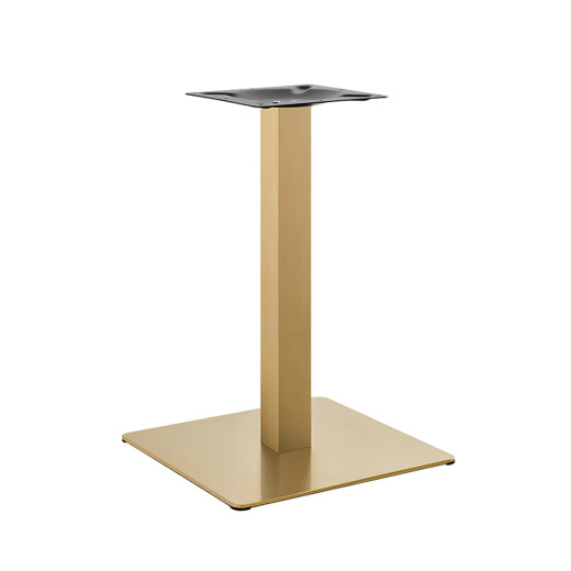 Heavy Duty 20" x 20" Stainless Steel Indoor Table Base in Gold Finish
