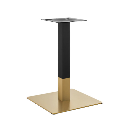 Heavy Duty 20" x 20" Stainless Steel Indoor Table Base in Gold and Black Finish