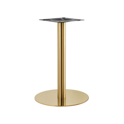 Heavy Duty 20'' Round Stainless Steel Indoor Table Base in Gold Finish