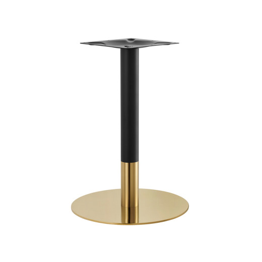 Heavy Duty  20'' Round Stainless Steel Indoor Table Base in Gold and Black Finish