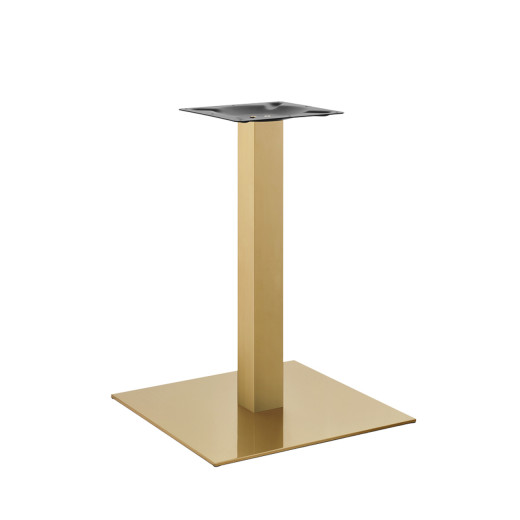 Heavy Duty 22" x 22" Stainless Steel Indoor Table Base in Gold Finish