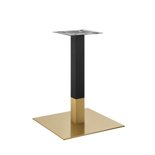 Heavy Duty 22" x 22" Stainless Steel Indoor Table Base in Gold and Black Finish
