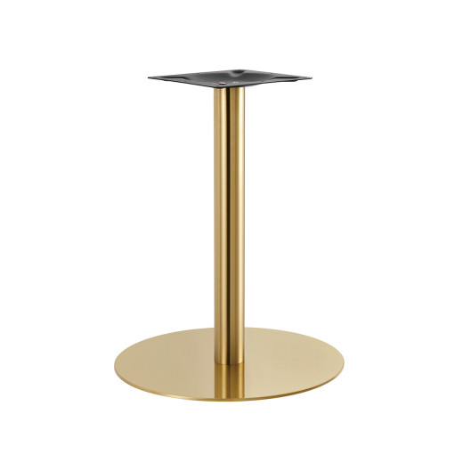 Heavy Duty 23'' Round Stainless Steel Indoor Table Base in Gold Finish
