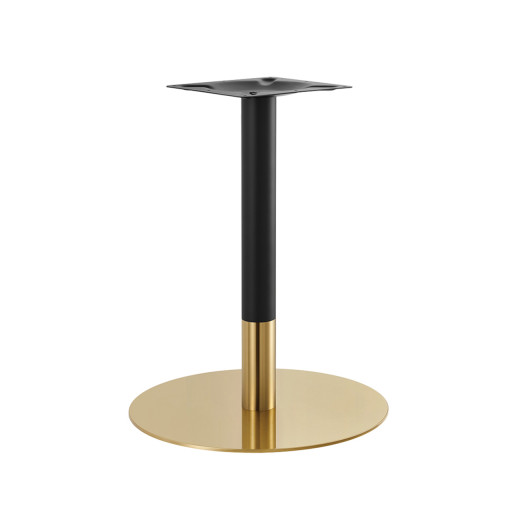 Heavy Duty  23'' Round Stainless Steel Indoor Table Base in Gold and Black Finish