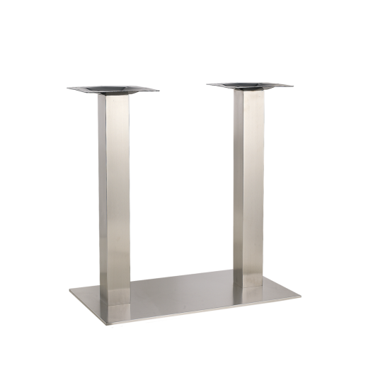 Heavy Duty Stainless Steel Indoor Double Table Base, 15" x 27"