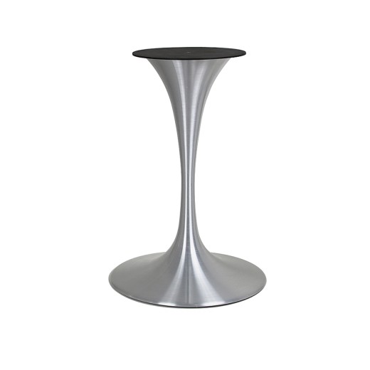  20" Round Stainless Steel Table Base in Tulip Shape, One-Piece for Indoor/Outdoor Use