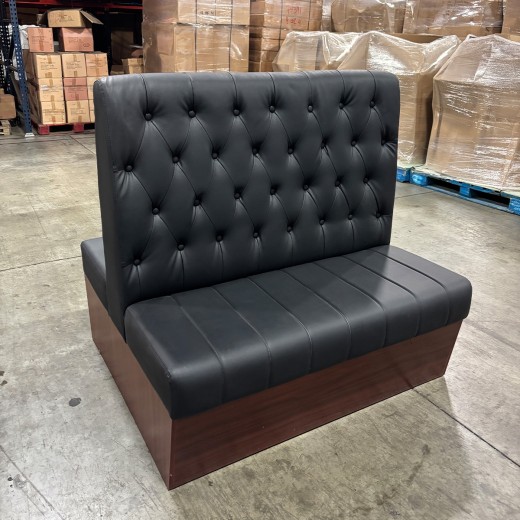 Last Piece - 48"H, Single Metal Booth w/Plain Back Upholstered